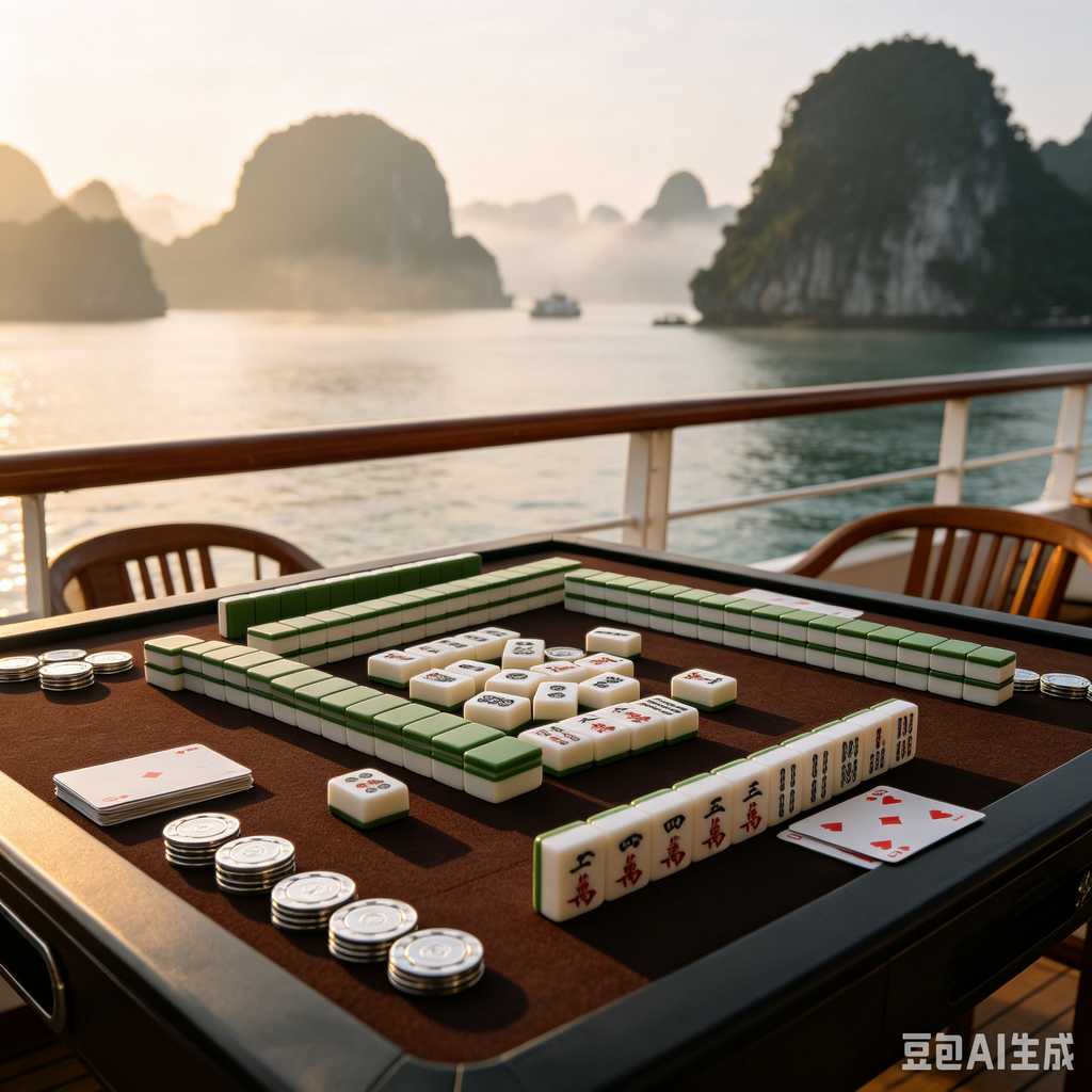 flat print mahjong set