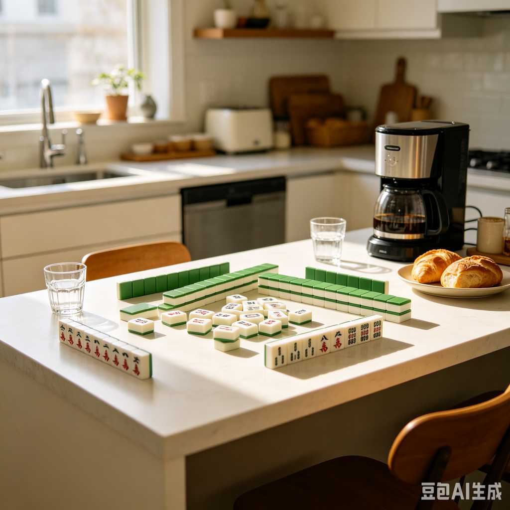 vintage text mahjong set