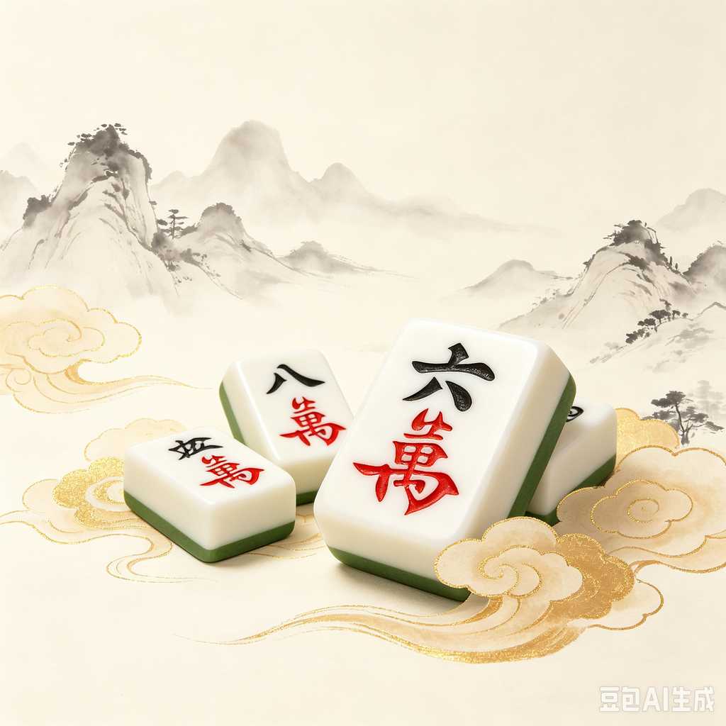 antique style mahjong set