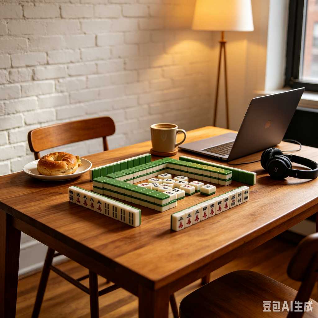 blue crystal mahjong set